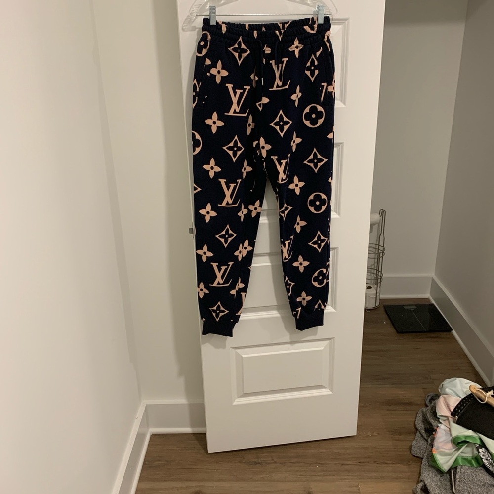 Louis Vuitton Dark Blue and Cream Monogram Hooded Tracksuit - Picture 7 of 8